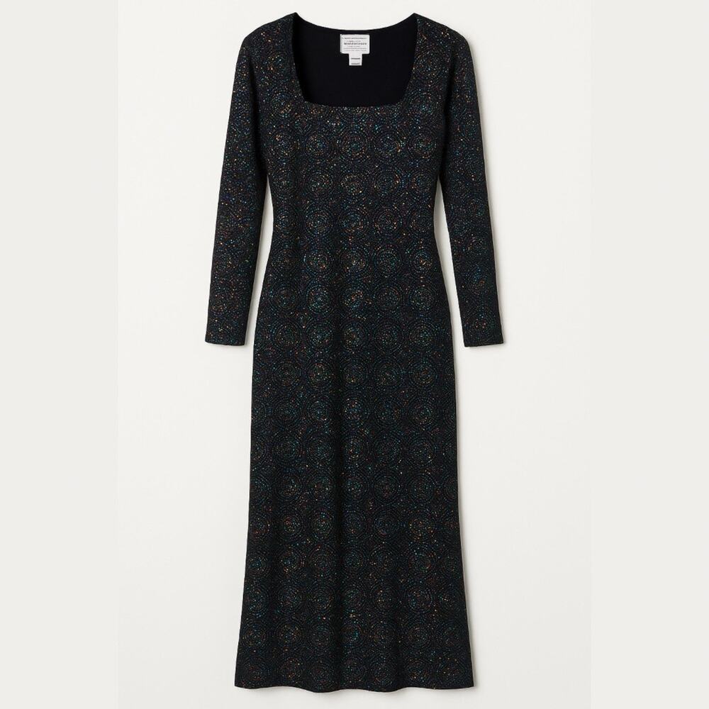 Vintage 90s Rabbit Rabbit Rabbit Shimmer Holographic Maxi Gown Dress Size 10